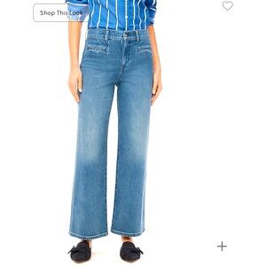 NWT! JCrew Wide-leg crop jean with welt pockets in all-day stretch | Size 28